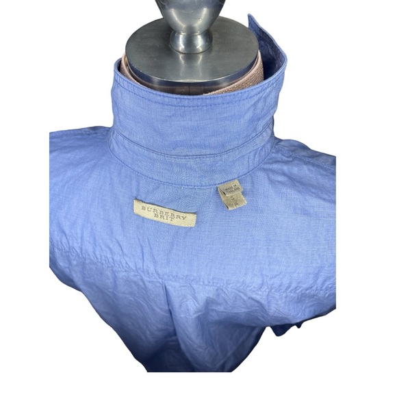 BURBERRY Men's Blue Linen Long Sleeve Button Down Shirt US S - Picture 6 of 11